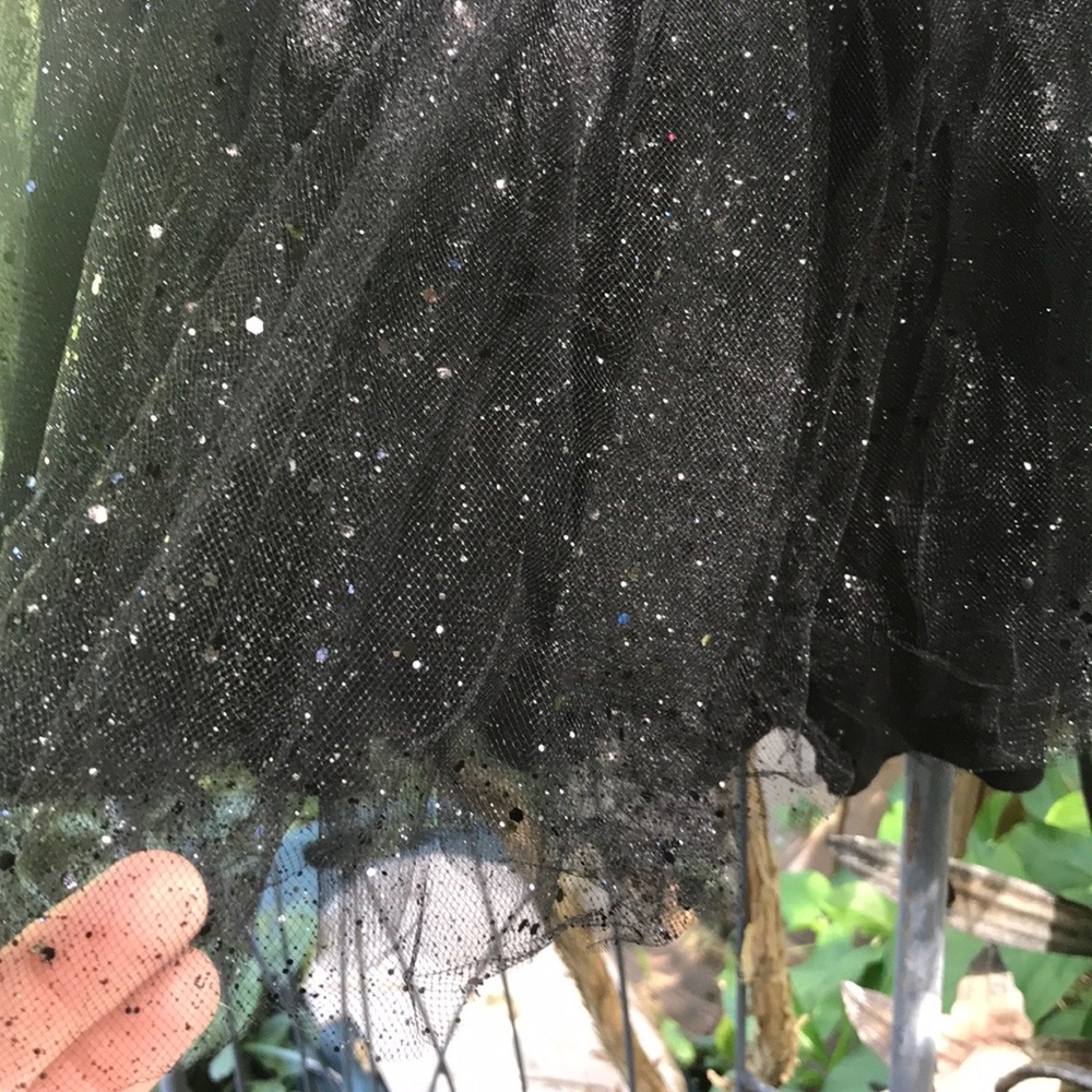 NWT Way To Celebrate! Black Glitter Halloween Tutu Women’s S\M Elastic Waist